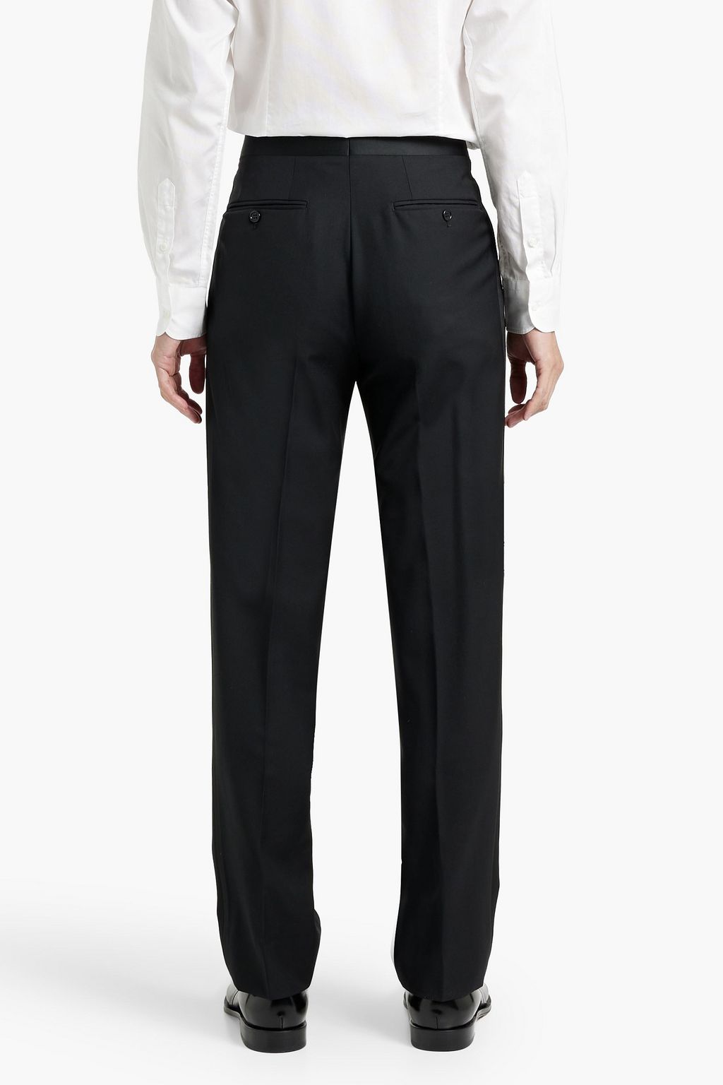 CANALI Satin-trimmed wool suit