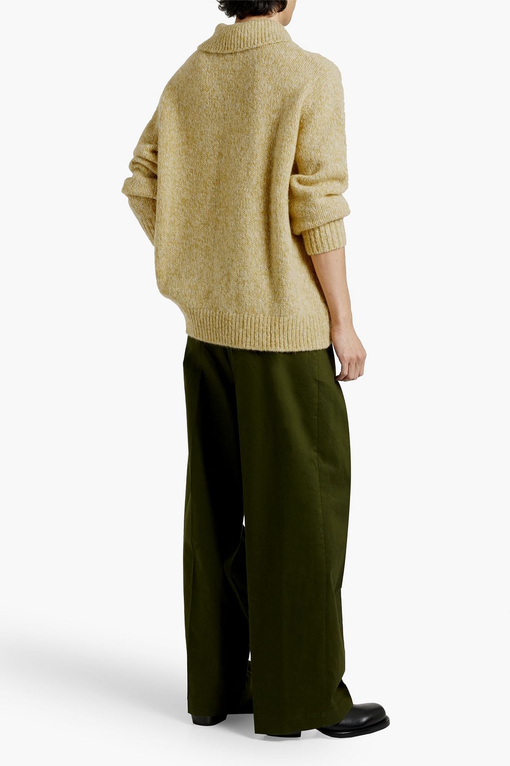 DRIES VAN NOTEN Alpaca-blend polo sweater