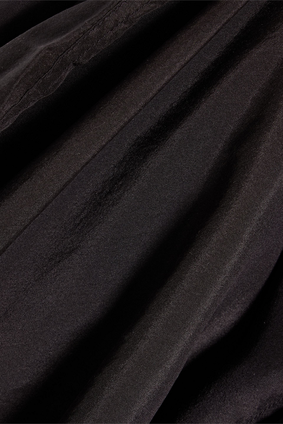Dries Van Noten Corbino Silk-voile Shirt In Black