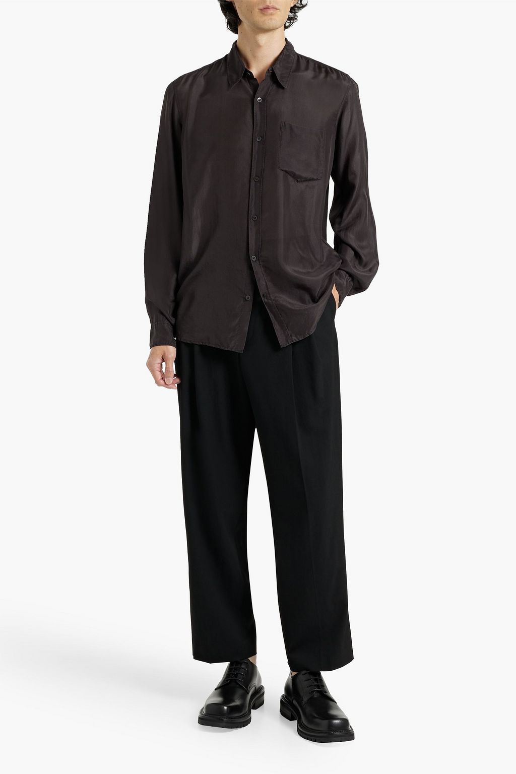 DRIES VAN NOTEN Corbino silk-voile shirt