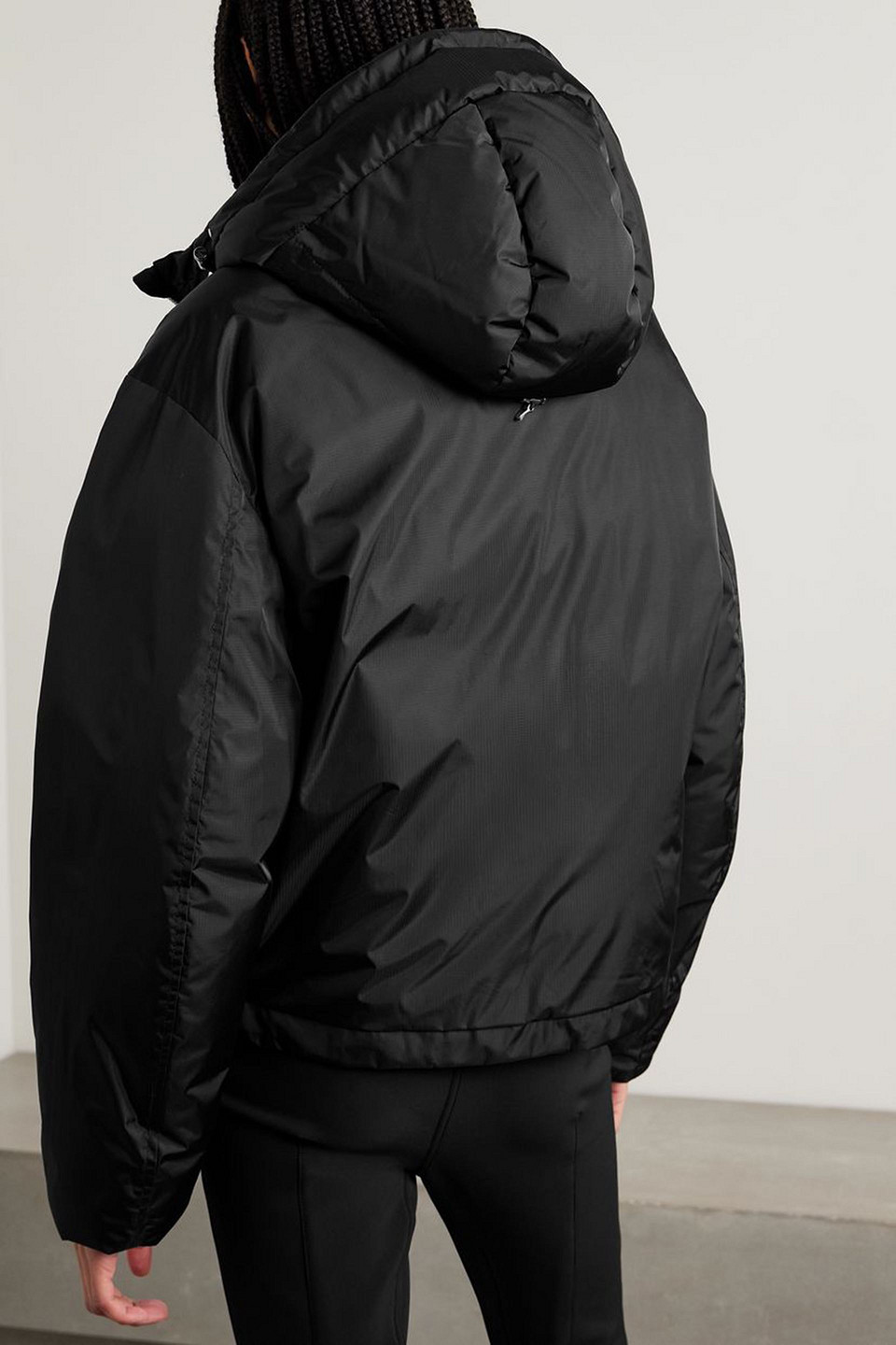 Aztech Mountain Casey Hooded Padded Ripstop Down Ski Jacket In Black