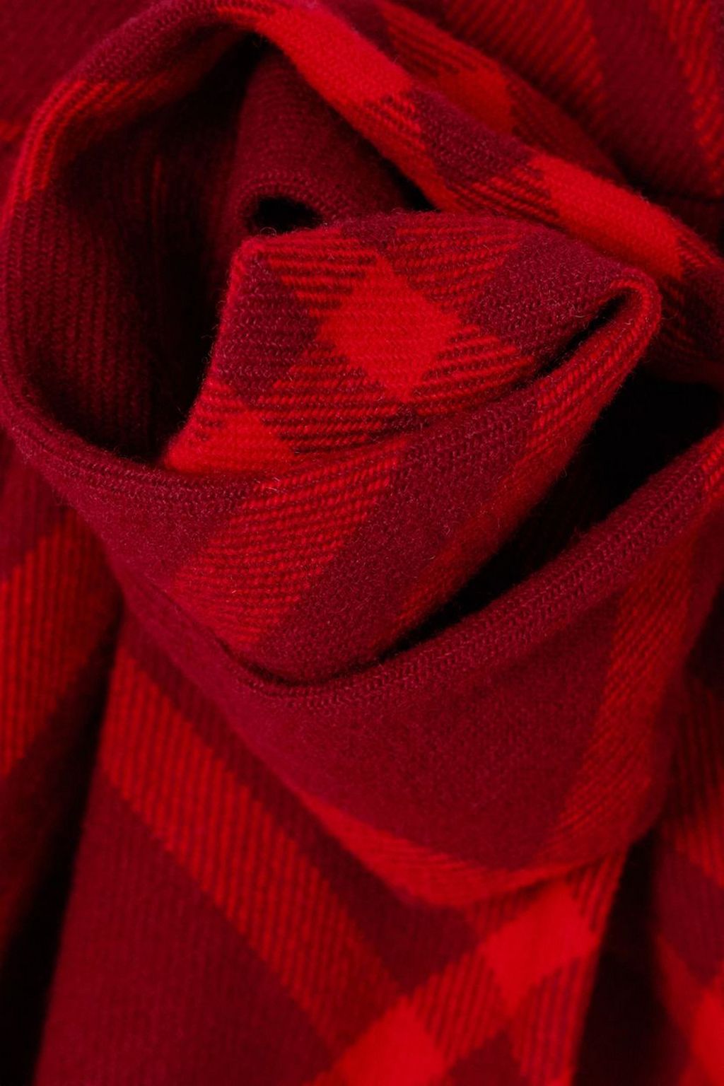 BURBERRY تنورة متوسطة الطول ملفوفة من الصوف بنقشة المربعات