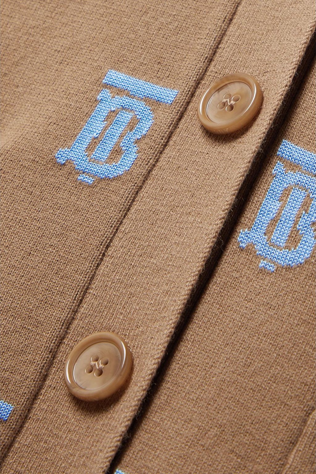 BURBERRY Jacquard-knit wool-blend cardigan