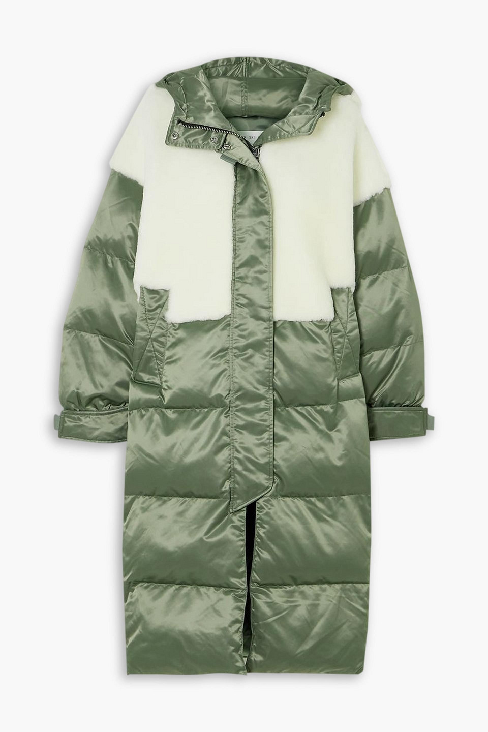 Shoreditch Ski Club Marlowe Shearling Parka In Green