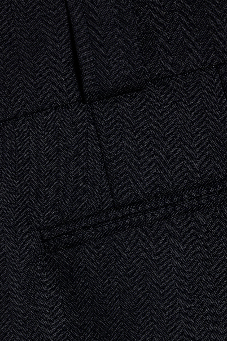 Dries Van Noten Herringbone Wool Pants In Midnight Blue