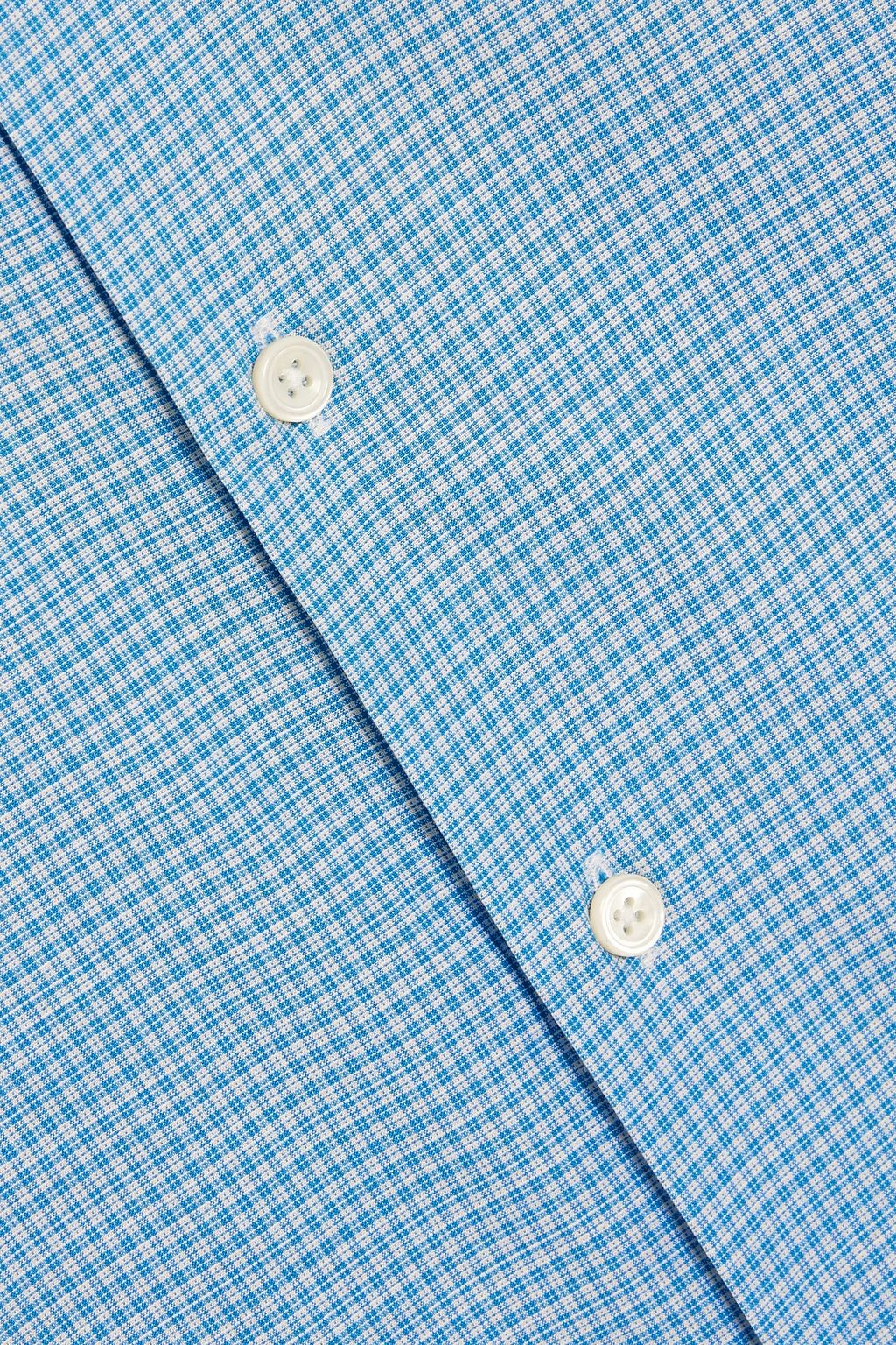 CANALI Checked cotton shirt