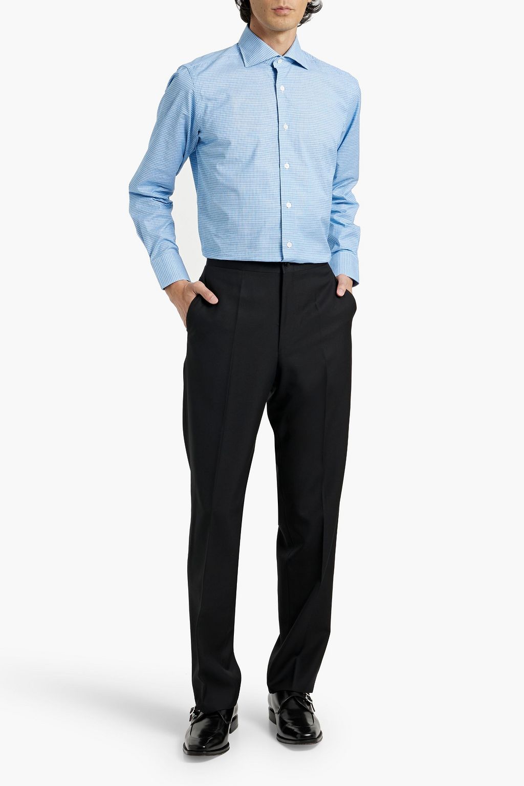 CANALI Checked cotton shirt