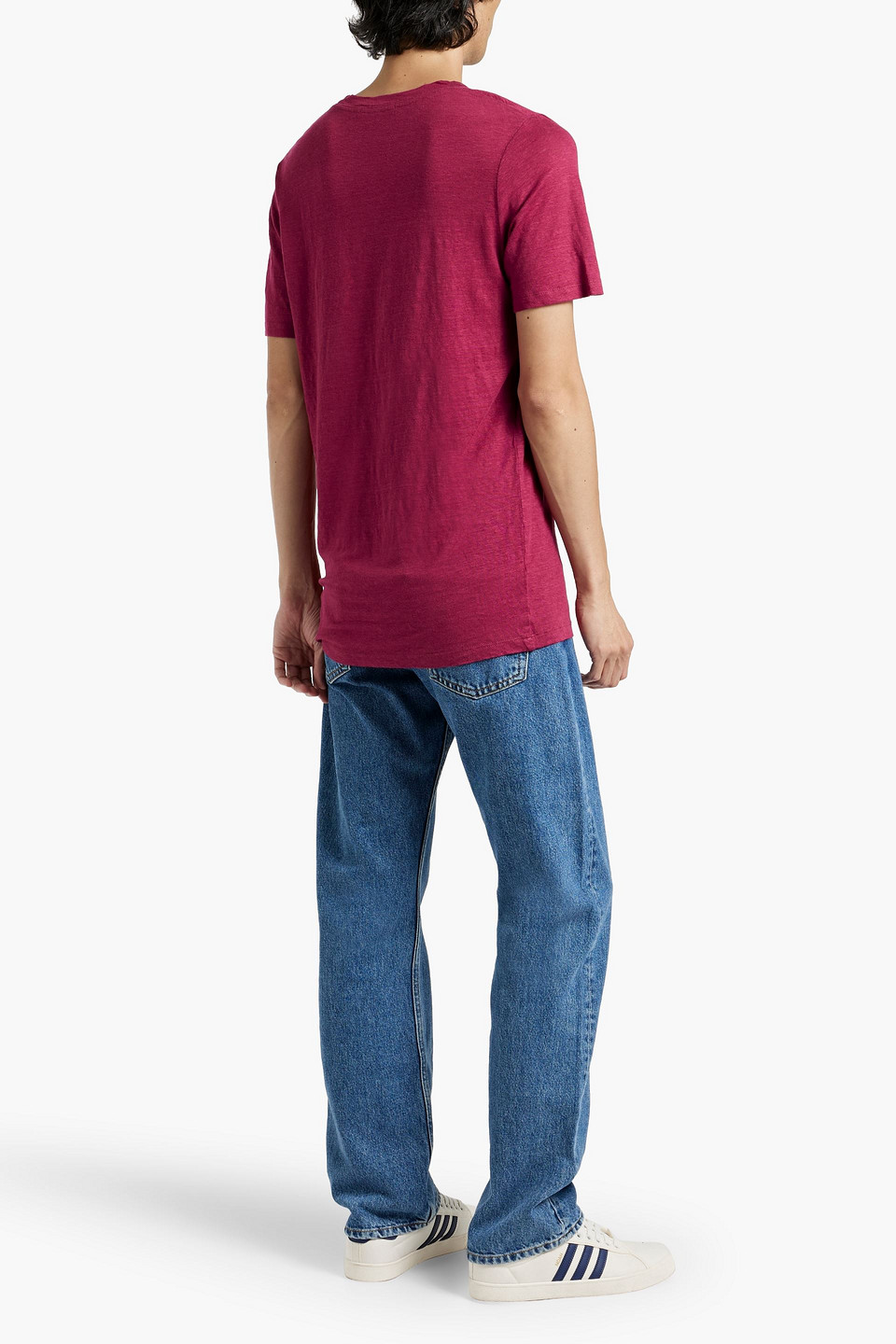 Isabel Marant Karaman Logo-print Linen-jersey T-shirt In Fuchsia