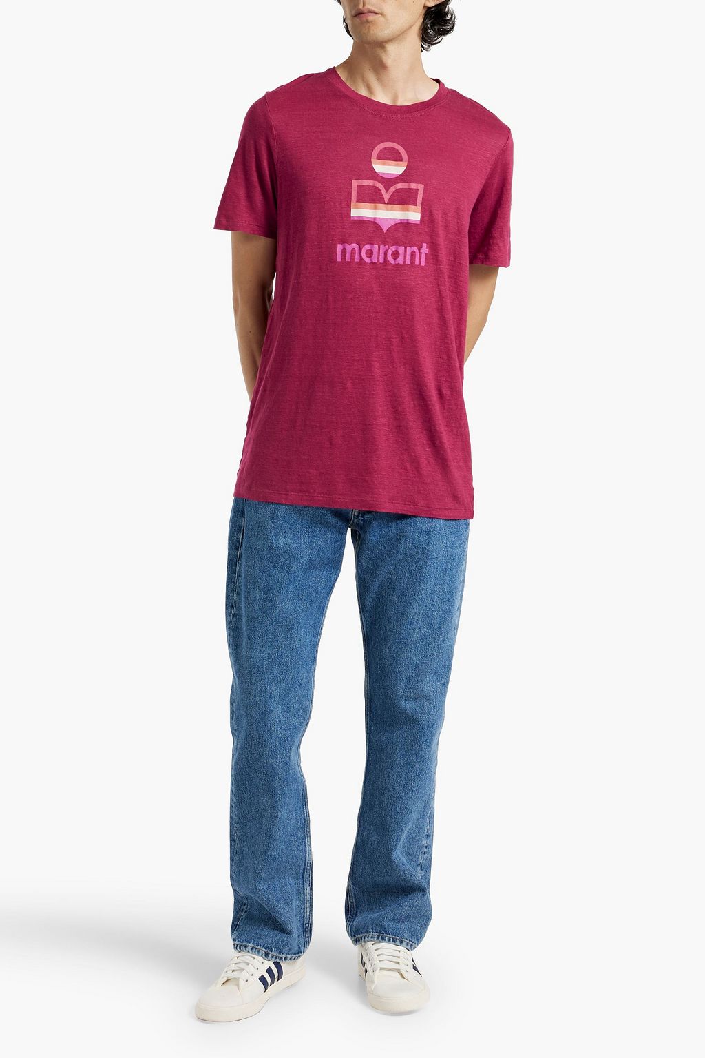 ISABEL MARANT Karman logo-print linen-jersey T-shirt