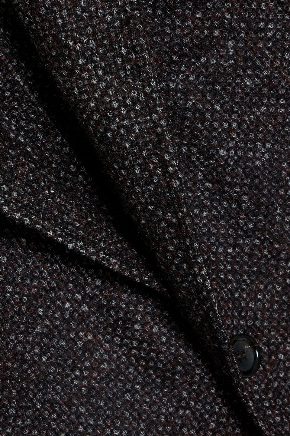 Canali Brushed Tweed Blazer In Dark Purple