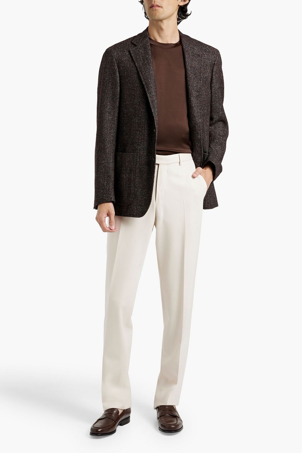 CANALI Brushed tweed blazer