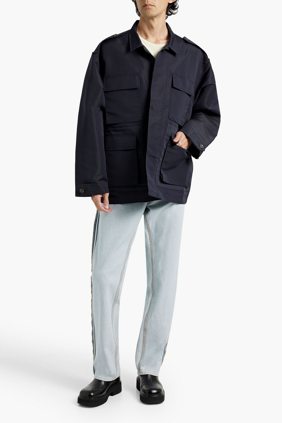 Acne Studios Ripstop Jacket In Navy