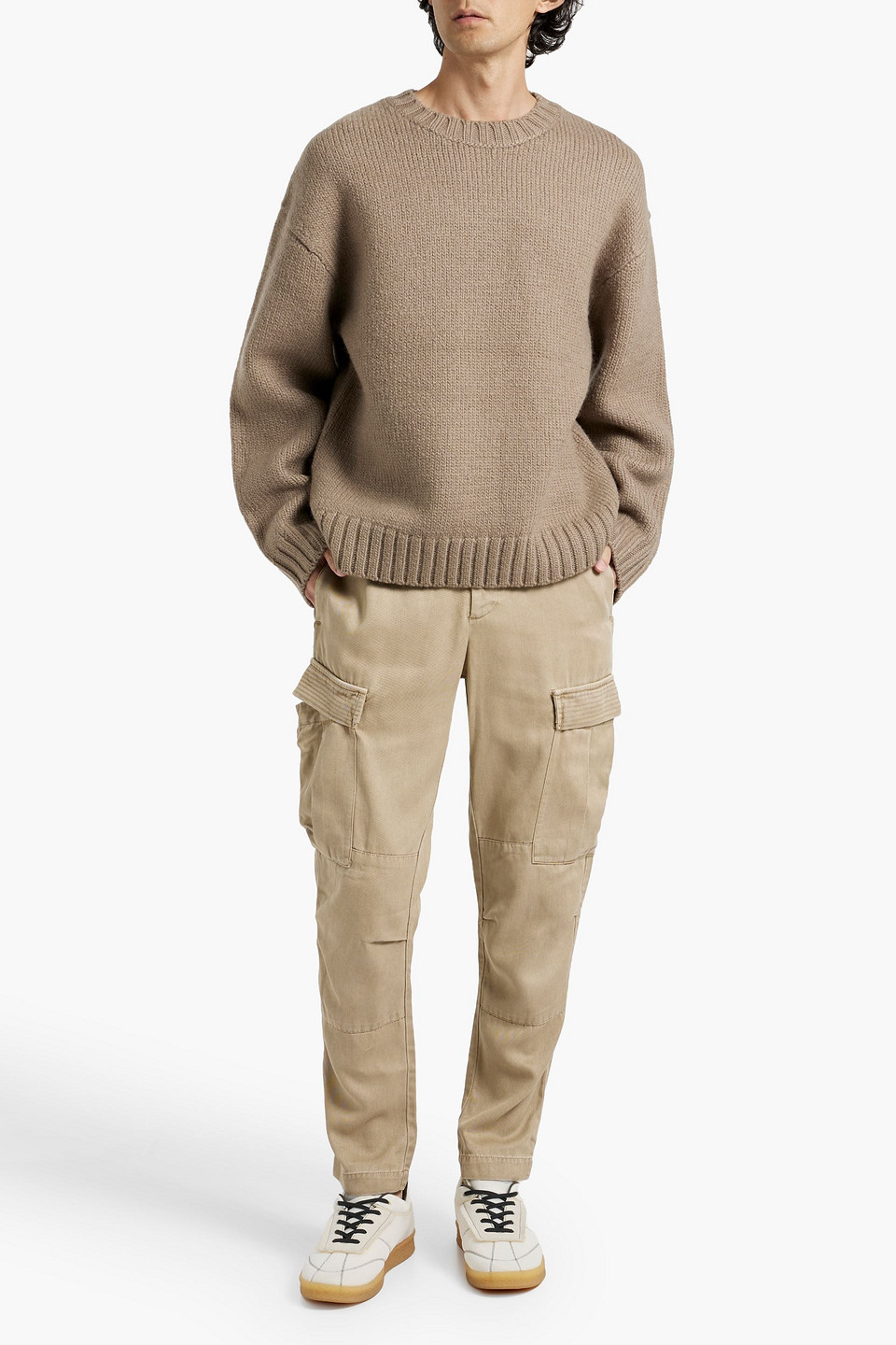 OFFICINE GENERALE JAY TAPERED COTTON-TWILL CARGO PANTS