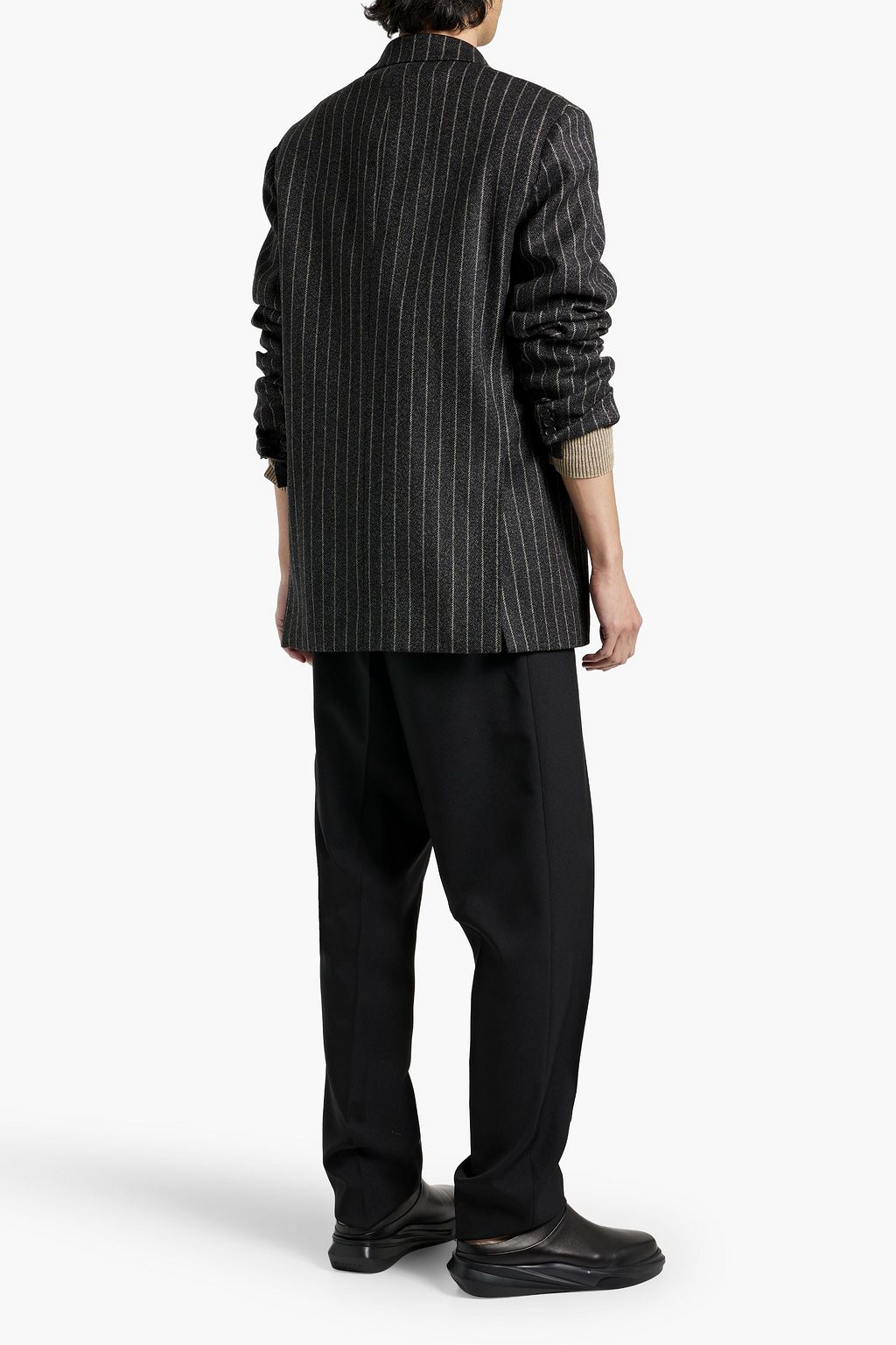ACNE STUDIOS Double-breasted pinstriped wool-blend blazer