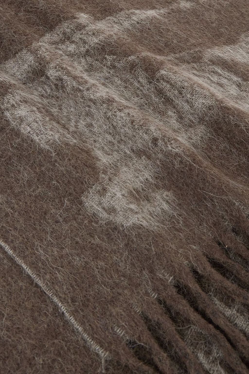BURBERRY Fringed jacquard-knit scarf