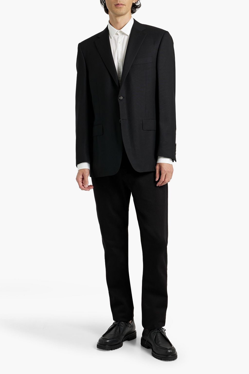 CANALI Wool-piqué suit jacket