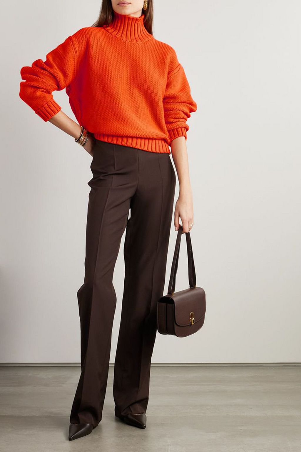 FERRAGAMO Cotton-blend turtleneck sweater