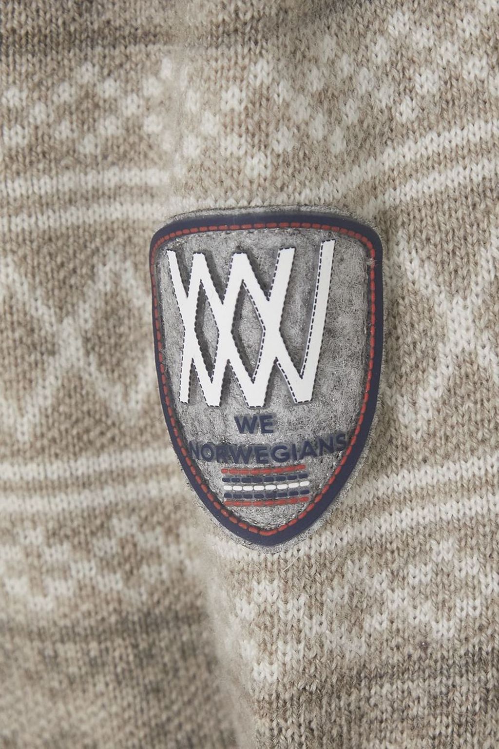 WE NORWEGIANS Logo-appliquéd Fair Isle merino wool sweater