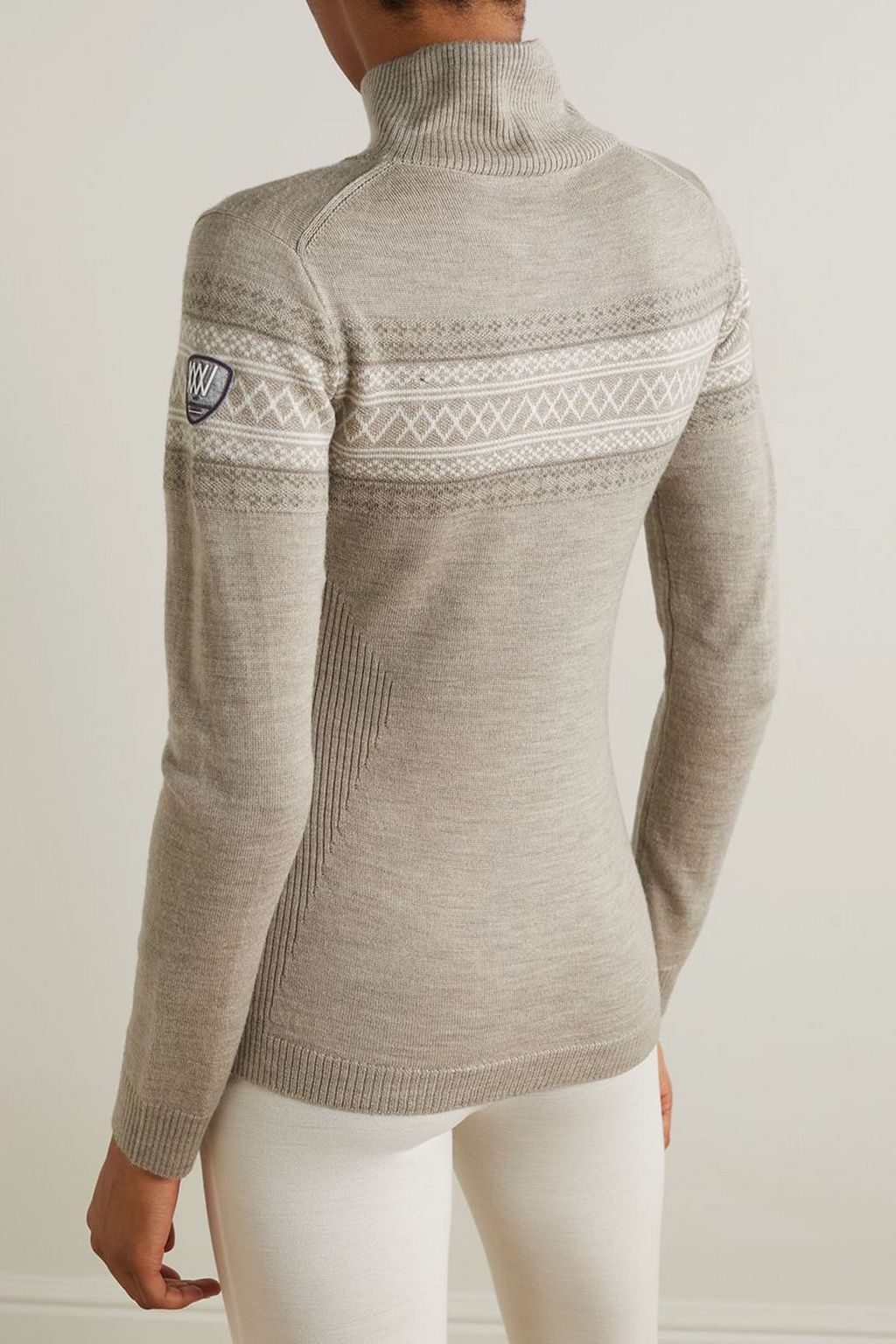 WE NORWEGIANS Logo-appliquéd Fair Isle merino wool sweater