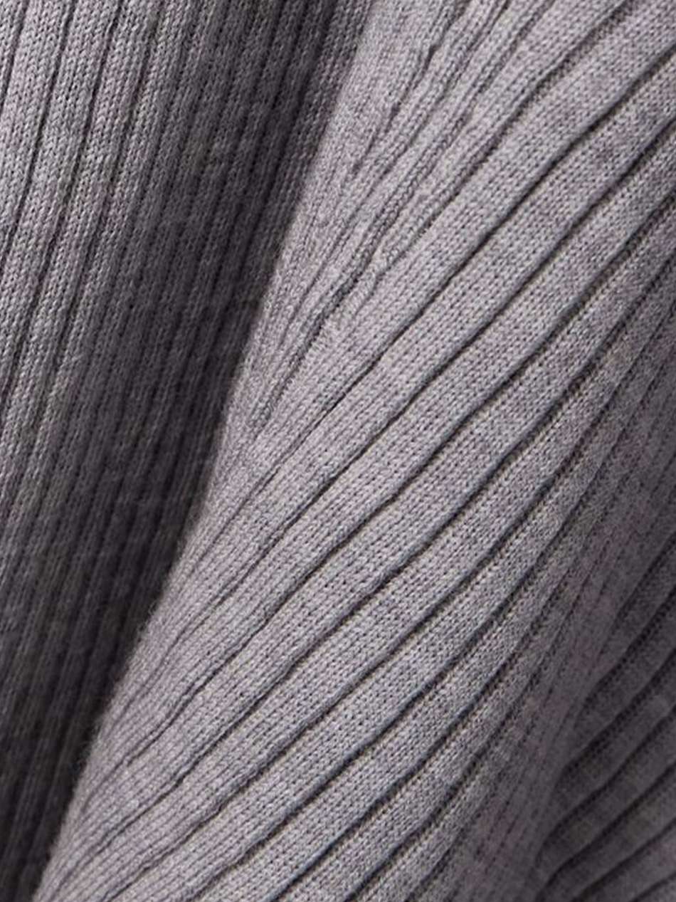 godet ribbed merino wool maxi dress