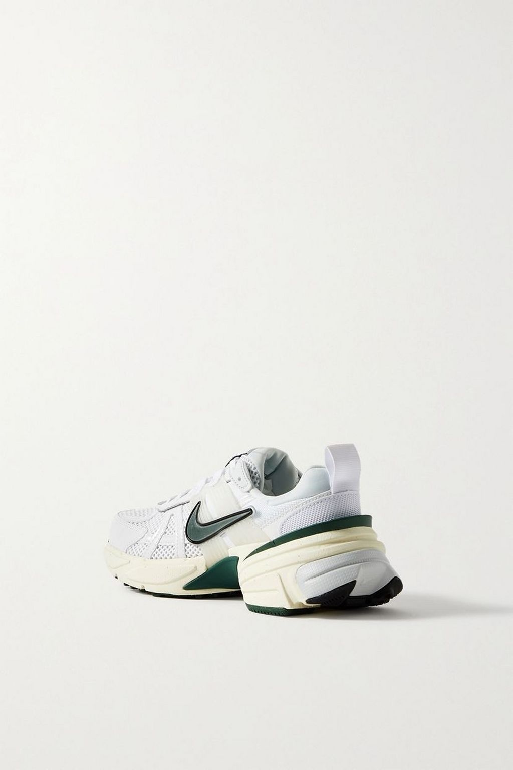 NIKE V2K rubber-trimmed leather and mesh sneakers