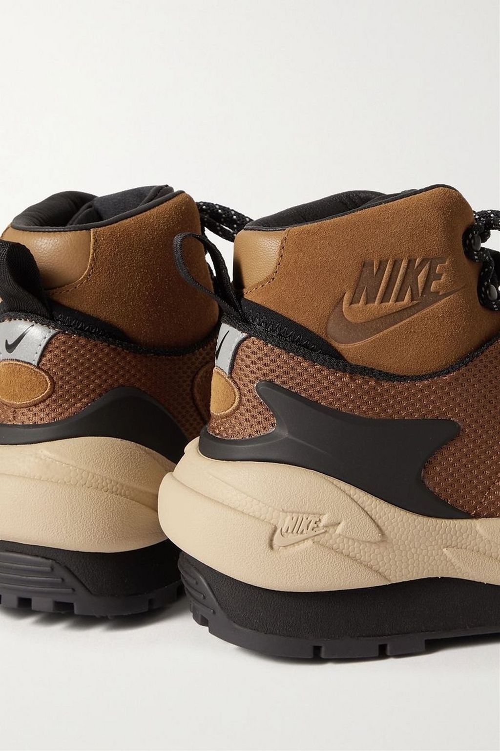 NIKE + Sacai Magmascape SP suede-trimmed mesh sneakers