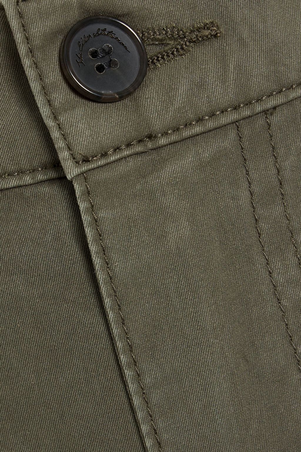 THE ELDER STATESMAN Cotton-twill straight-leg pants
