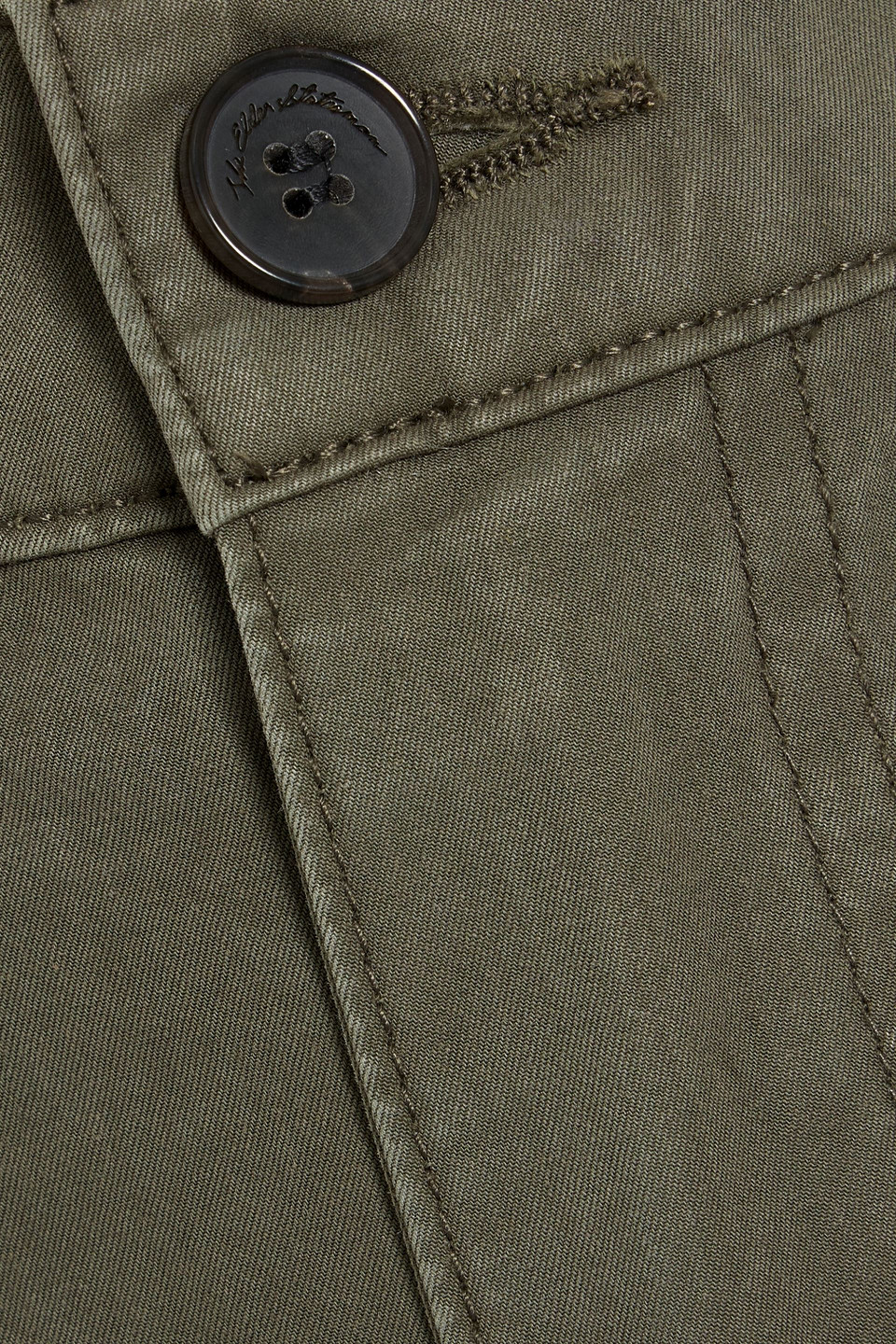 The Elder Statesman Cotton-twill Straight-leg Pants In Green