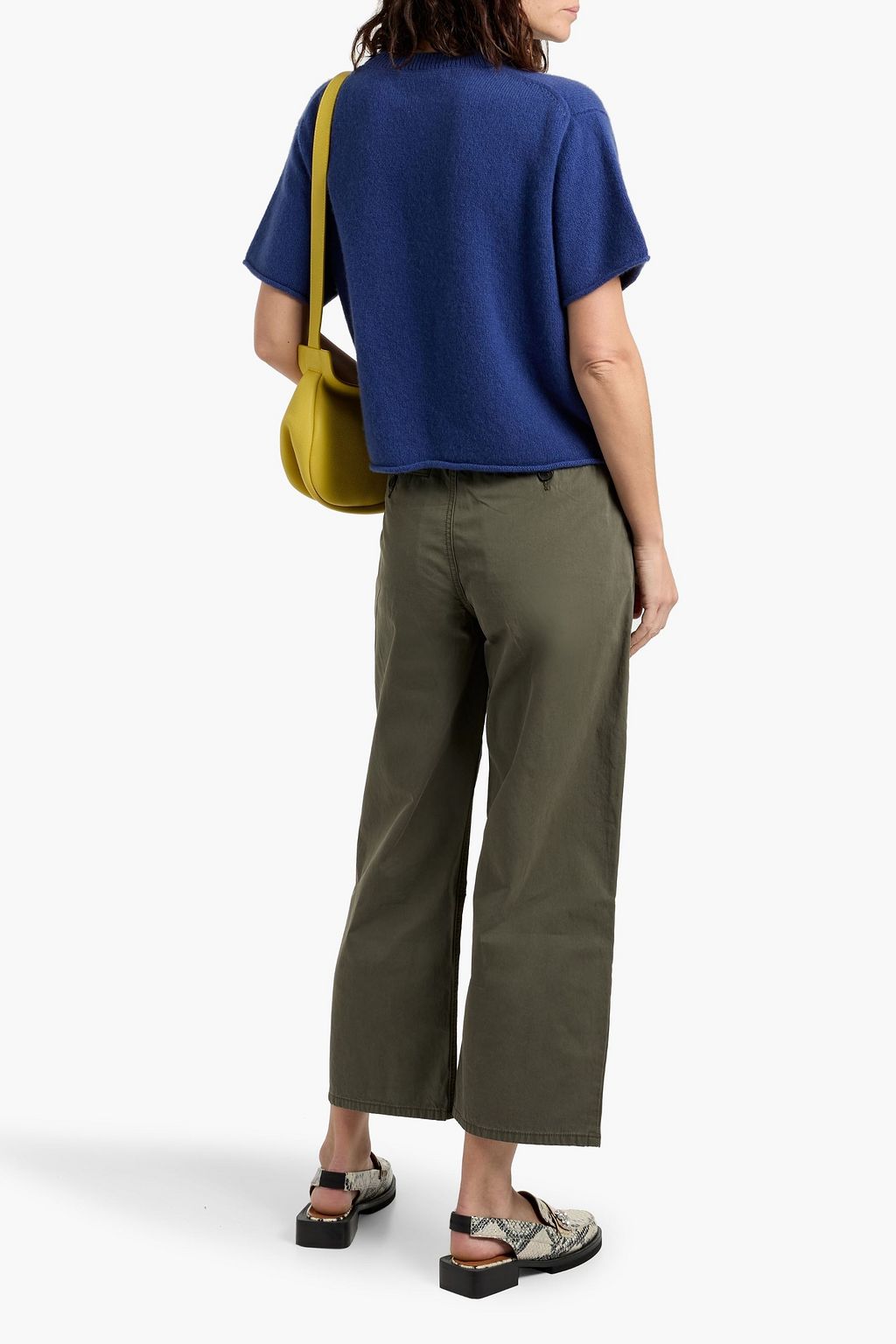 THE ELDER STATESMAN Cotton-twill straight-leg pants
