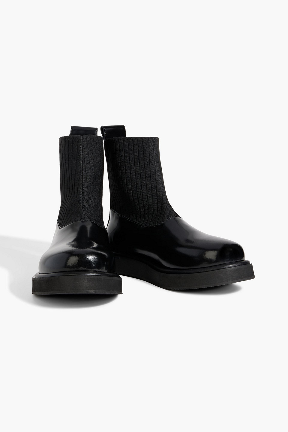 Shop By Malene Birger Chayla Patent-leather Ankle Boots In Black
