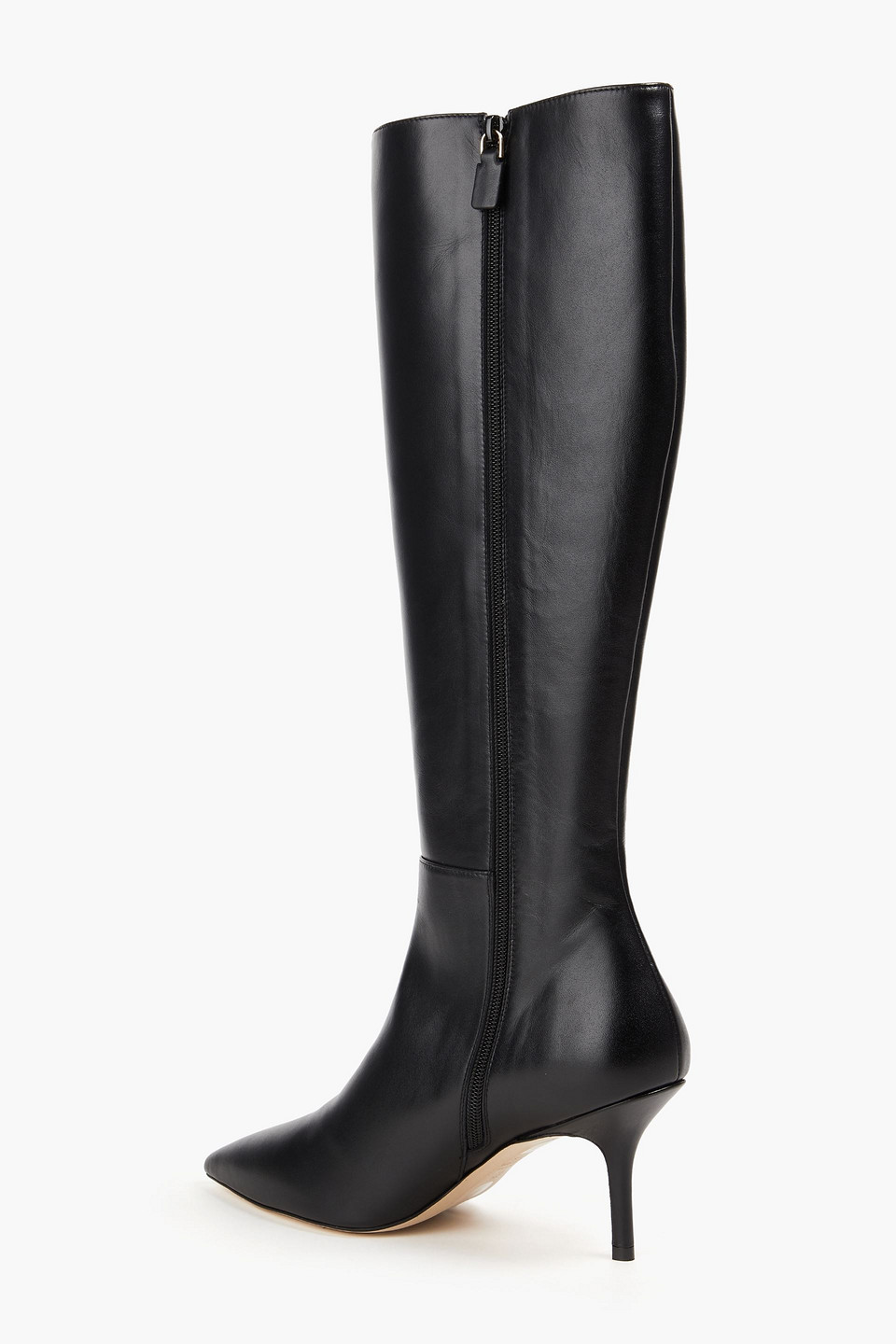 Stuart Weitzman Mara 75 Leather Knee Boots In Black