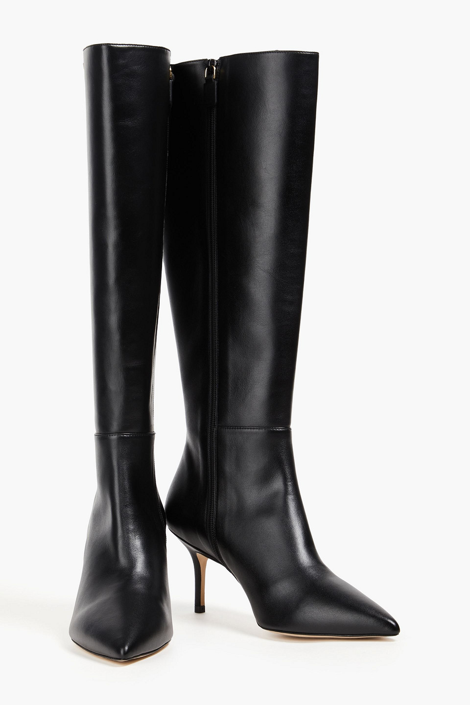 Stuart Weitzman Mara 75 Leather Knee Boots In Black