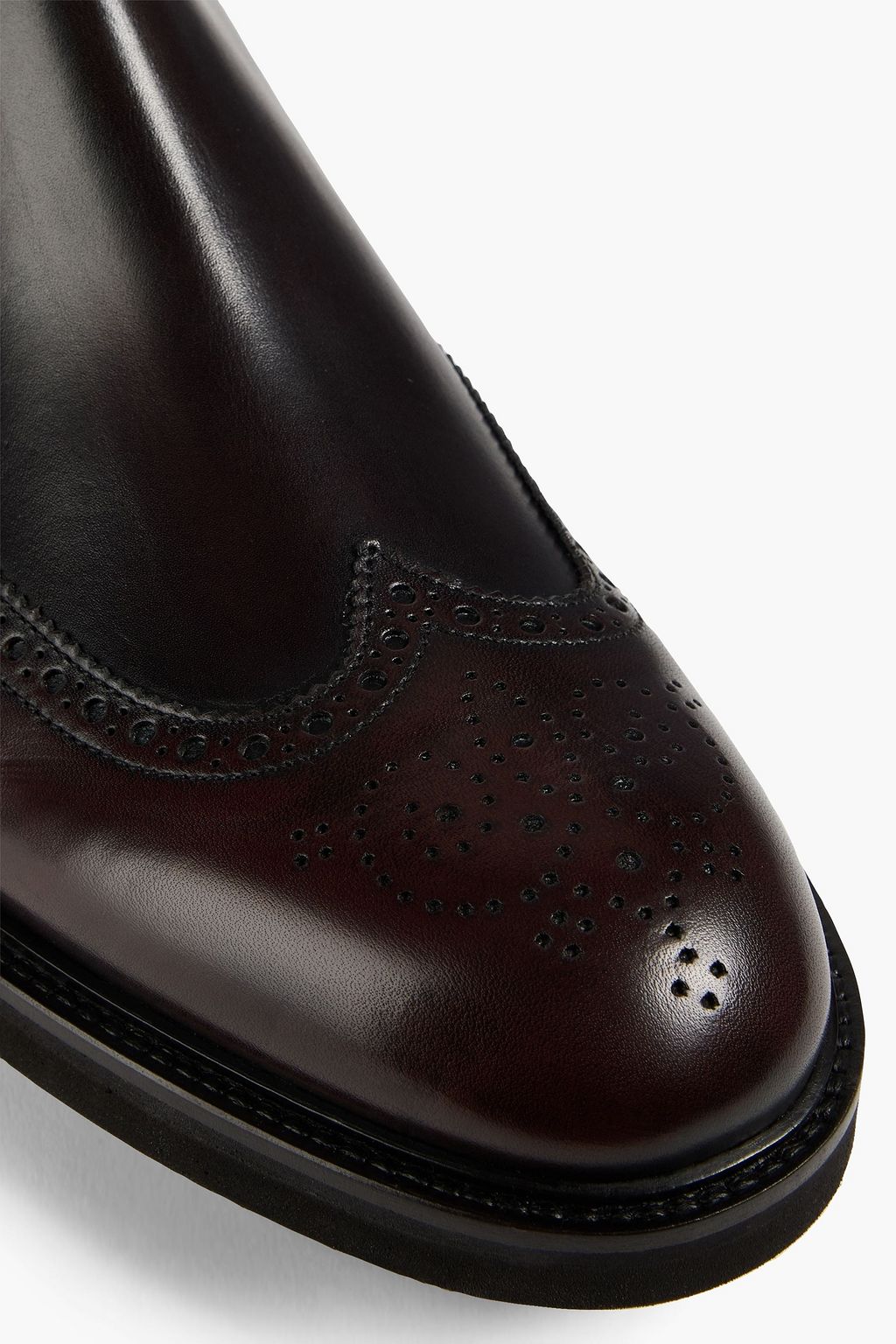 CANALI Laser-cut leather Chelsea boots