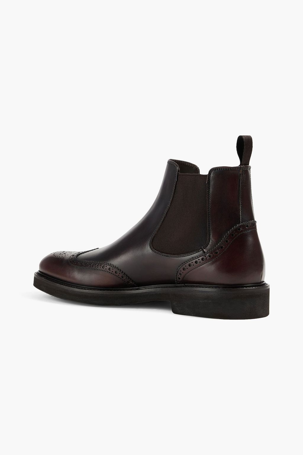 CANALI Laser-cut leather Chelsea boots