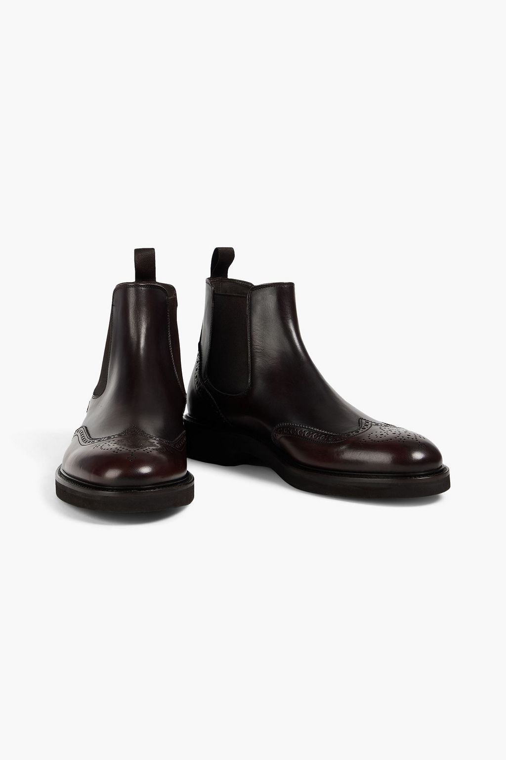 CANALI Laser-cut leather Chelsea boots