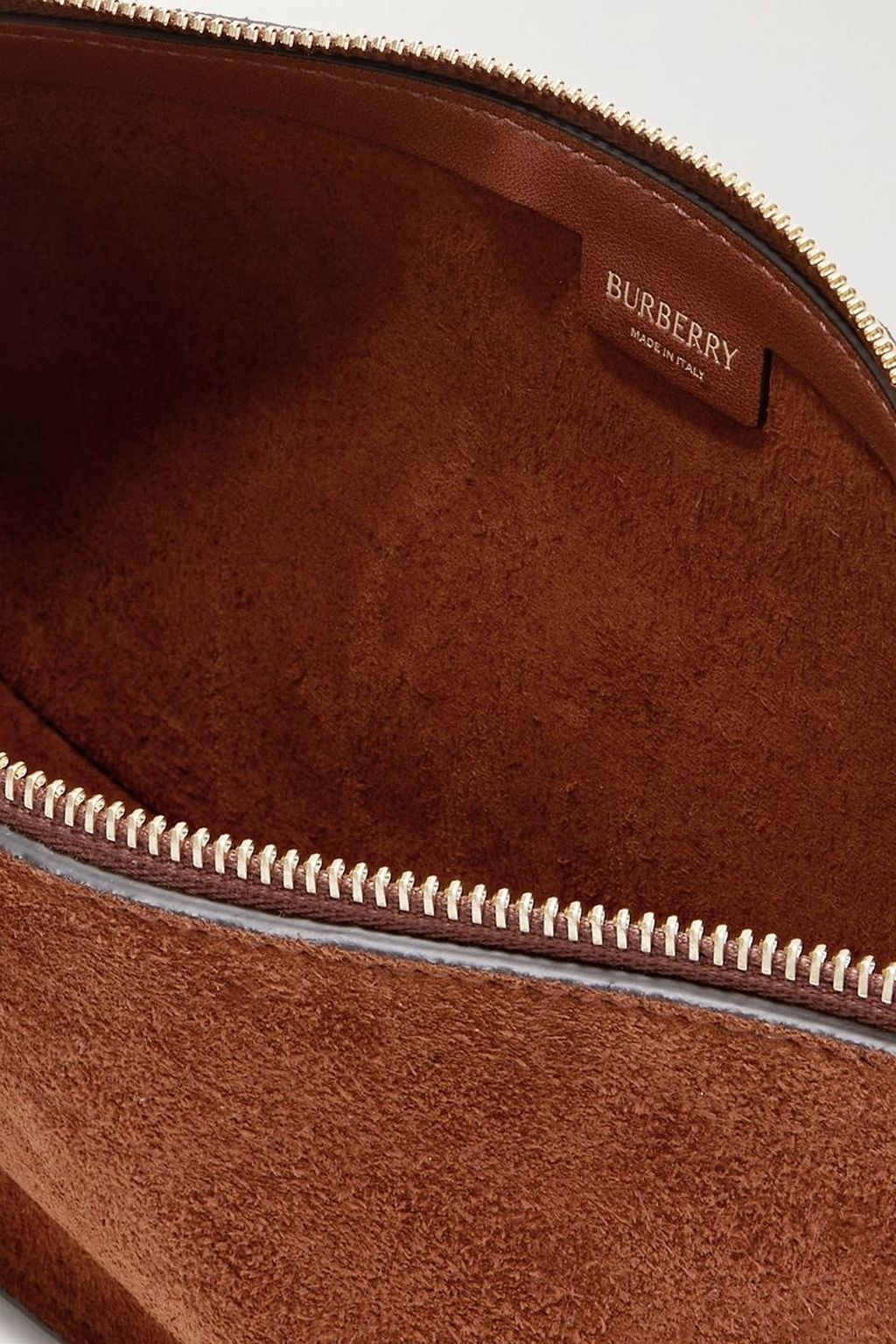 BURBERRY Embellished leather-trimmed suede shoulder bag