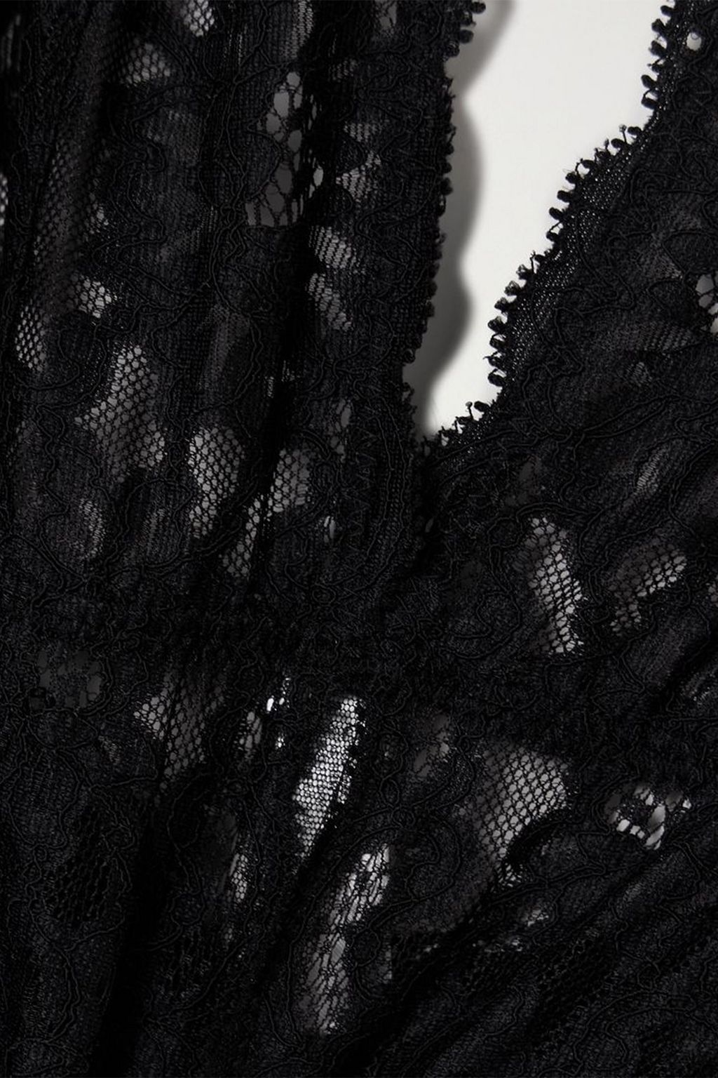 FLEUR DU MAL بودي سوت "شارلوت" من الدانتيل ونسيج مطاط بحواف من الساتان