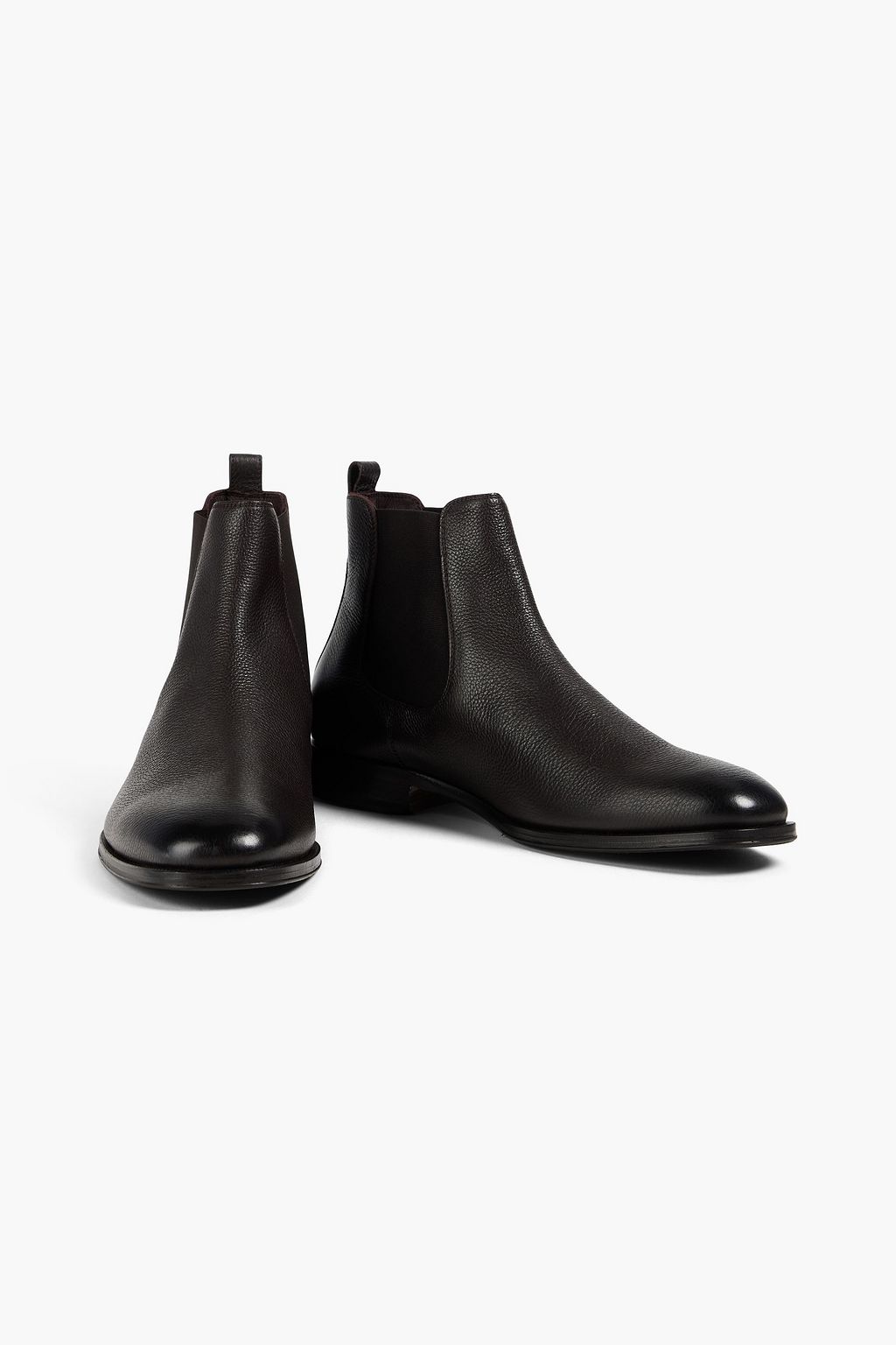 CANALI Pebbled-leather Chelsea boots