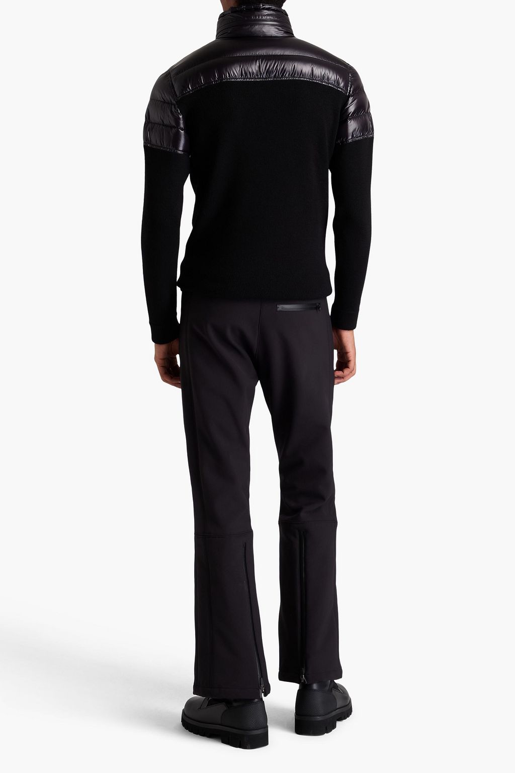 PERFECT MOMENT Quilted shell-paneled merino wool sweater