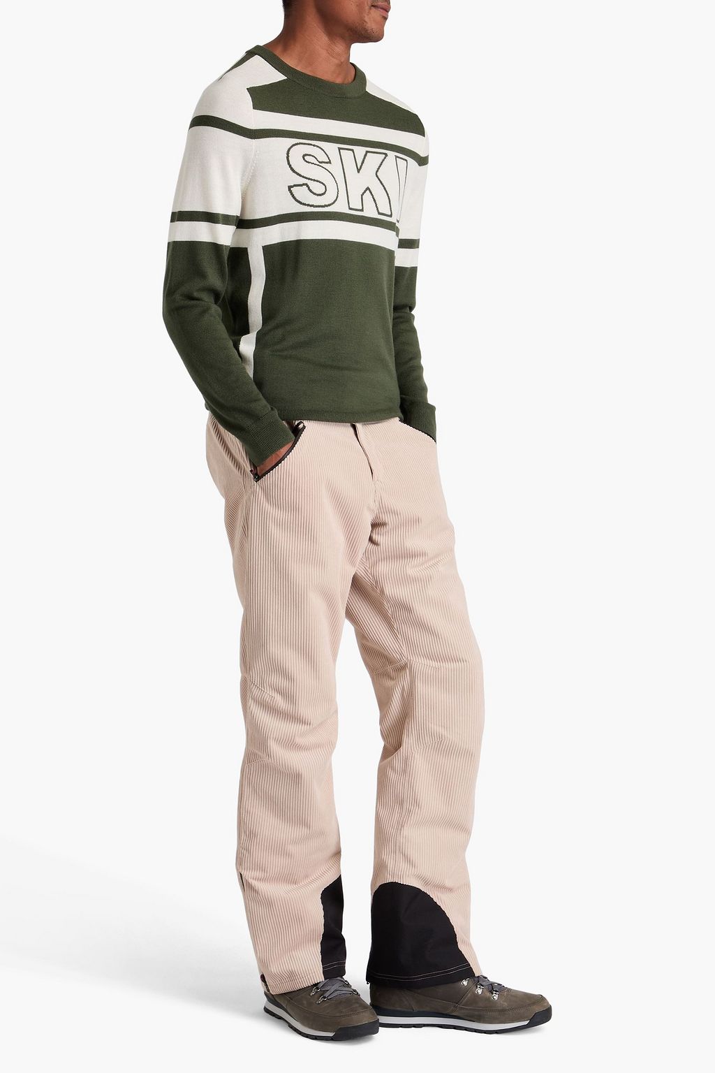 PERFECT MOMENT Intarsia merino wool sweater