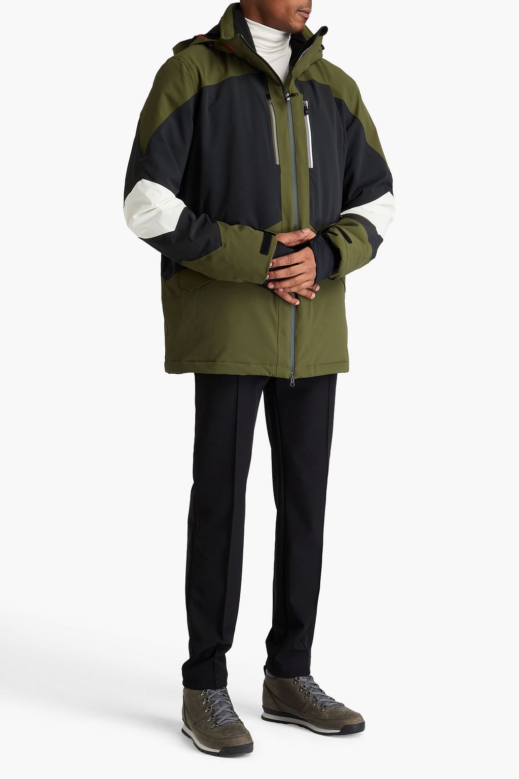PERFECT MOMENT Color-block shell jacket