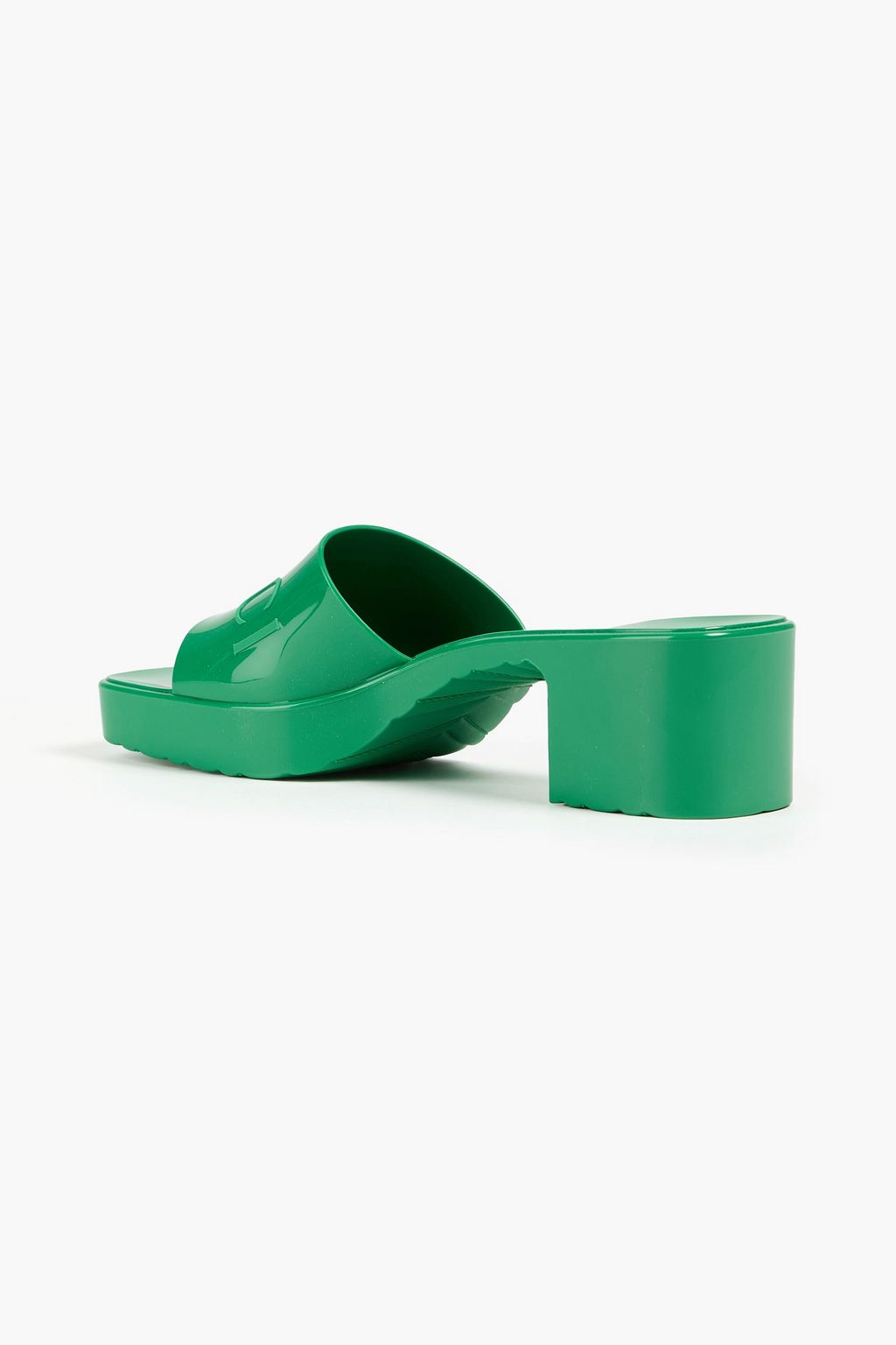 GUCCI Embossed rubber mules