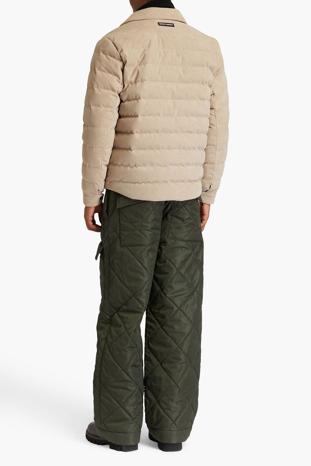PERFECT MOMENT Quilted corduroy down jacket