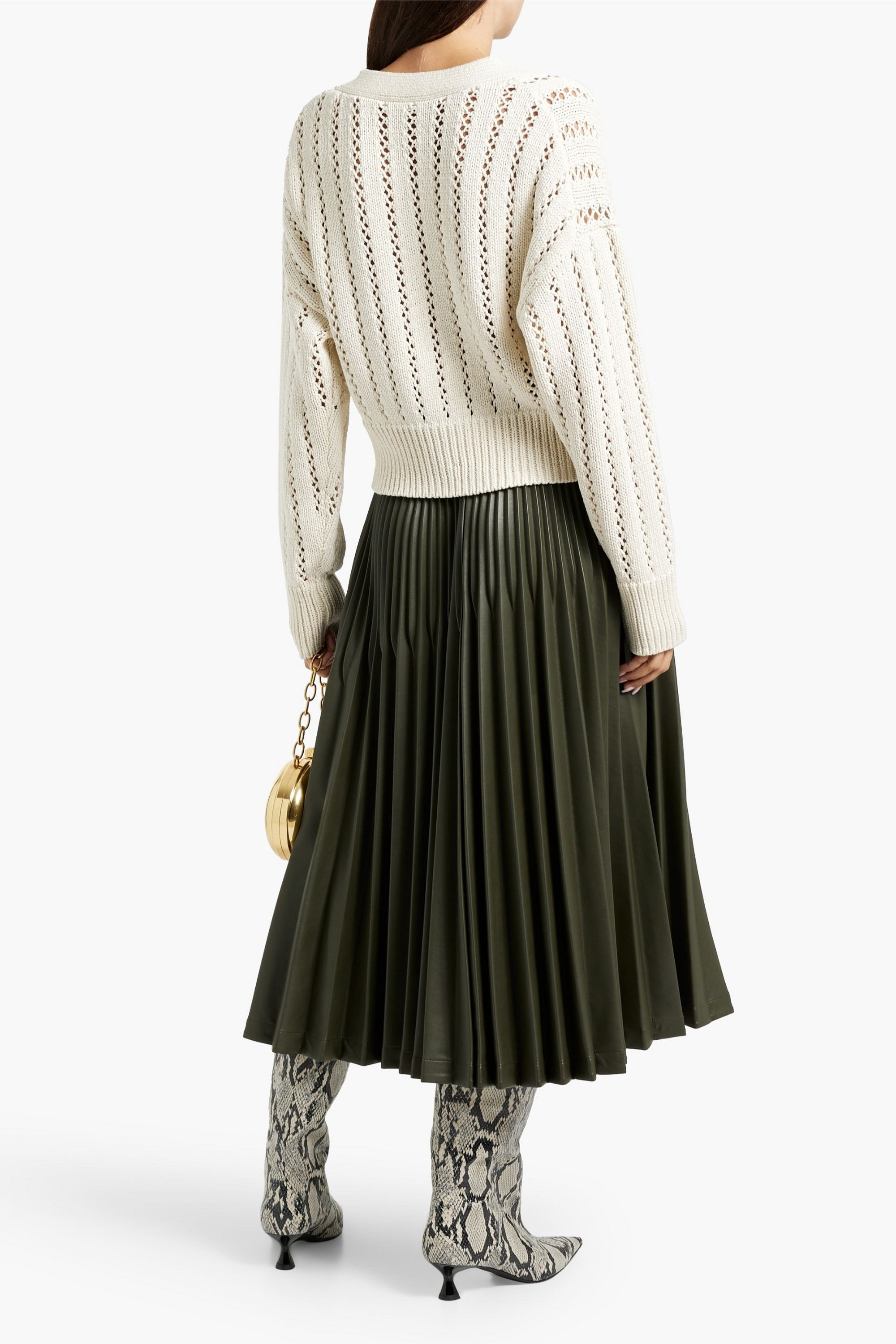 A.L.C. Drew pointelle-knit cotton cardigan thumbnail