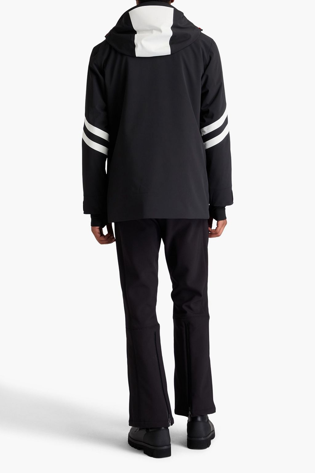 PERFECT MOMENT Gus striped shell hooded jacket