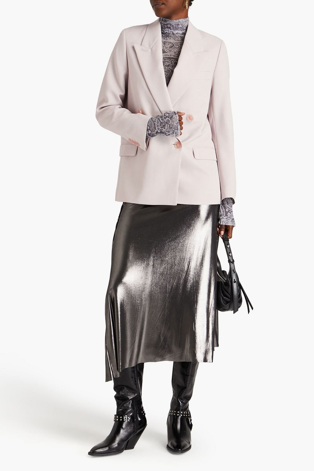 ACNE STUDIOS Double-breasted grain de poudre blazer
