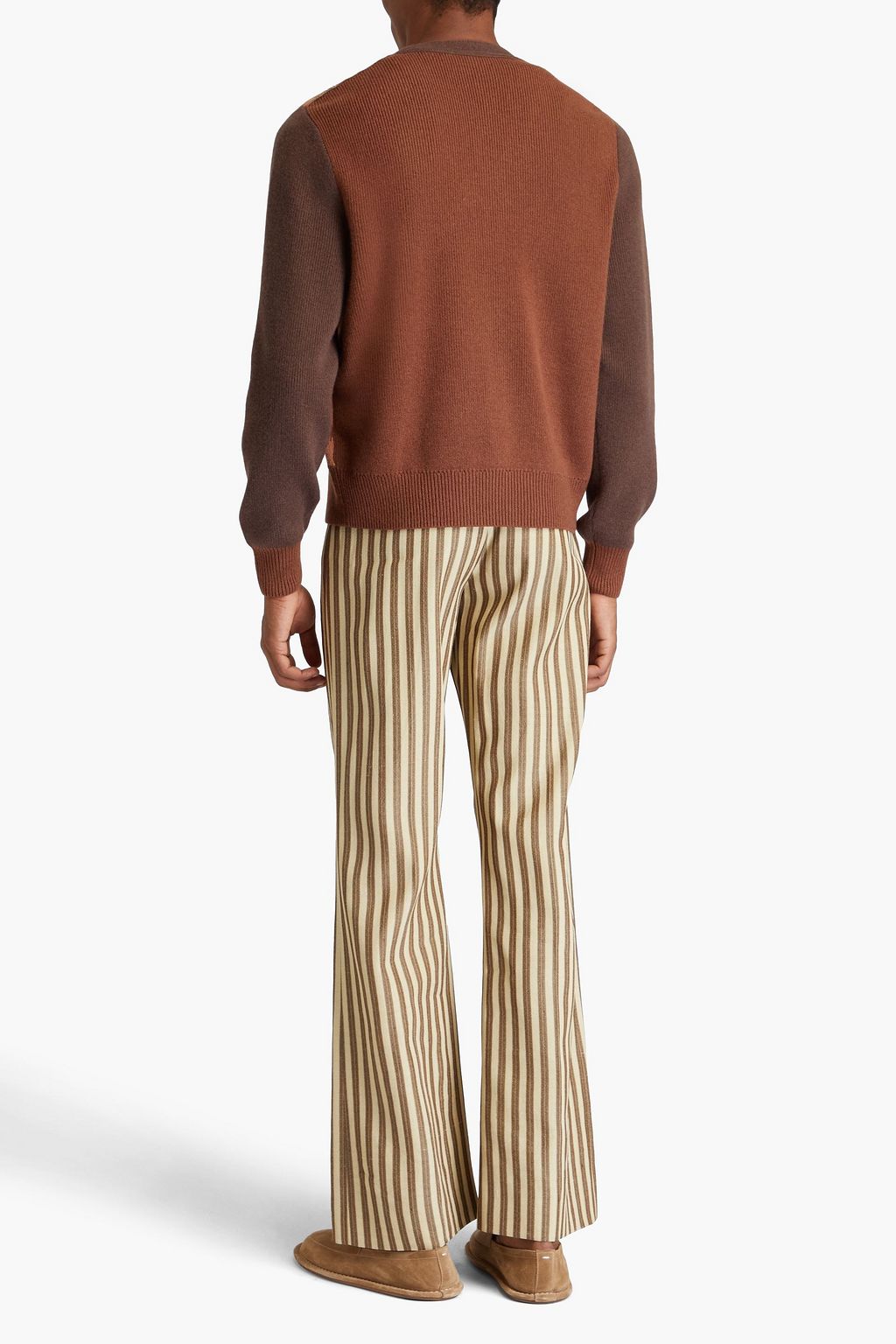 ACNE STUDIOS كارديغان من الجاكار والصوف بنمط مضلّع
