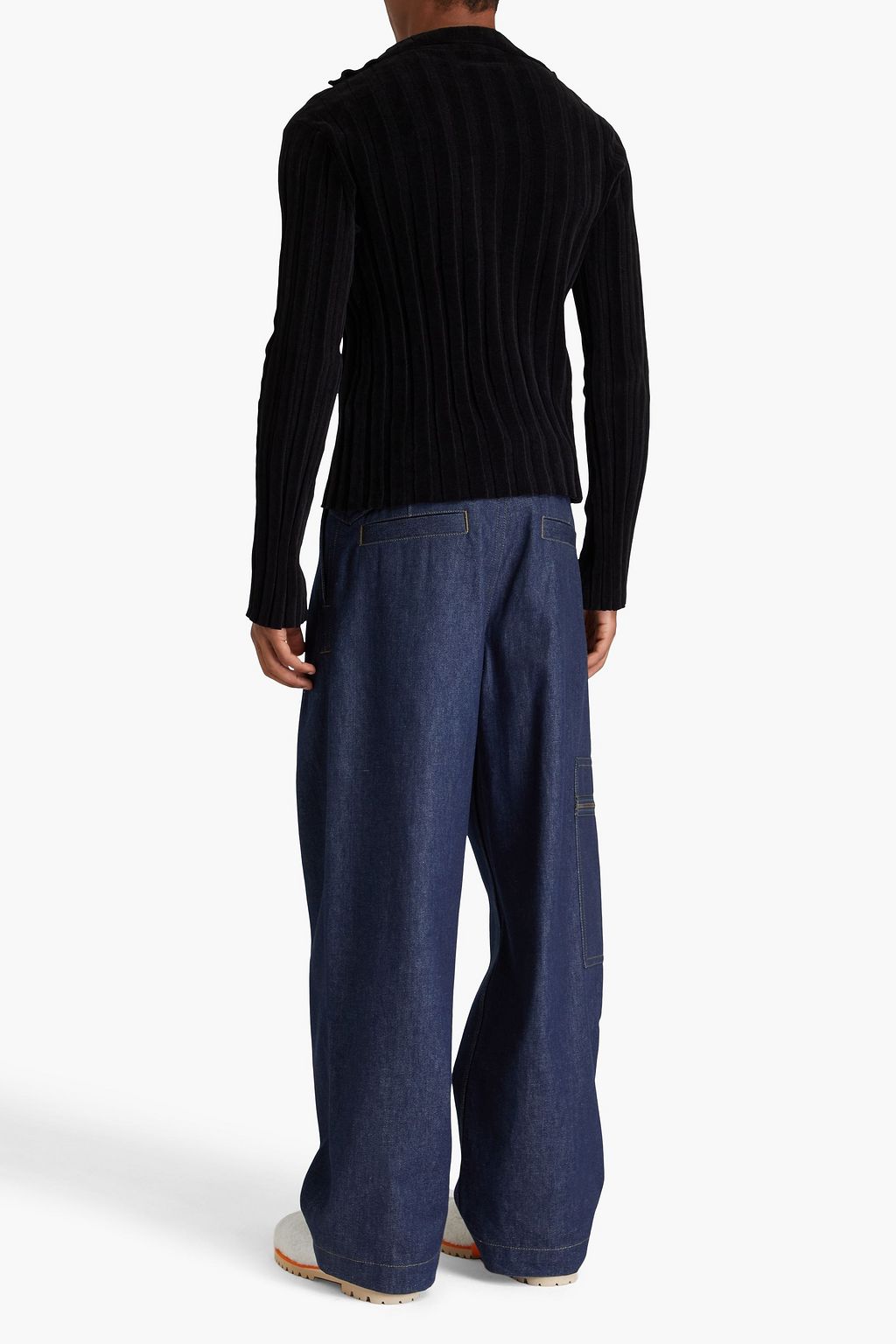 ACNE STUDIOS 리브 코튼 혼방 셔닐 스웨터