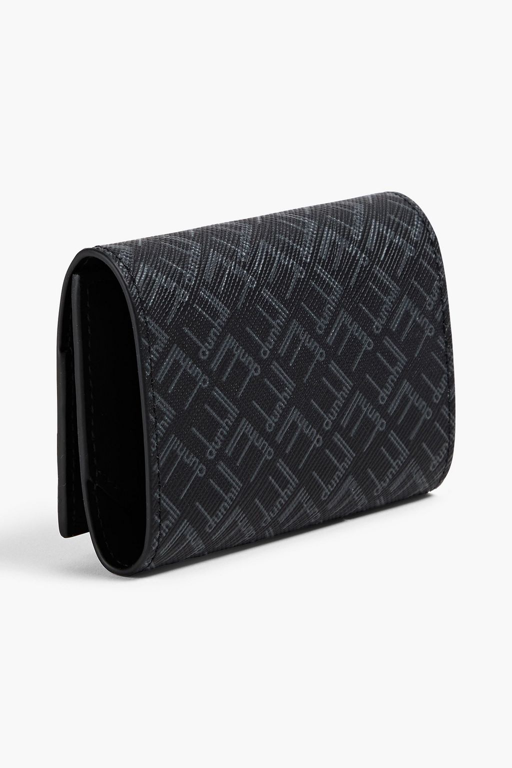 DUNHILL Printed faux textured-leather key wallet