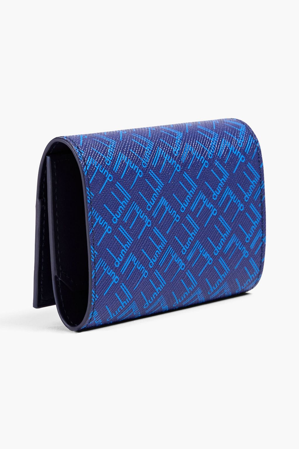 DUNHILL Printed faux textured-leather key wallet